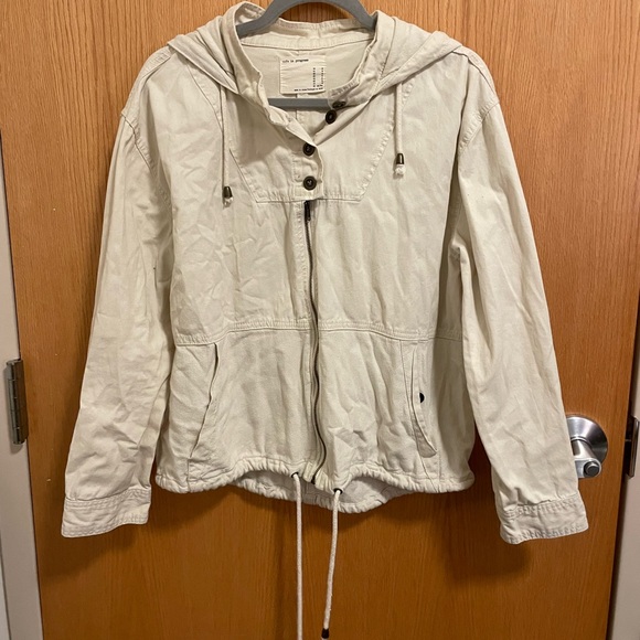 life in progress Jackets & Blazers - Life In Progress Off-White Zip-Up Jacket